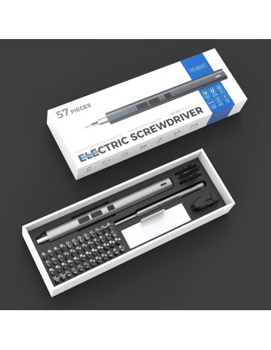 UF-TOOLS - Tournevis électrique avec embouts interchangeables, magnétiseur et tournevis à main 57in1