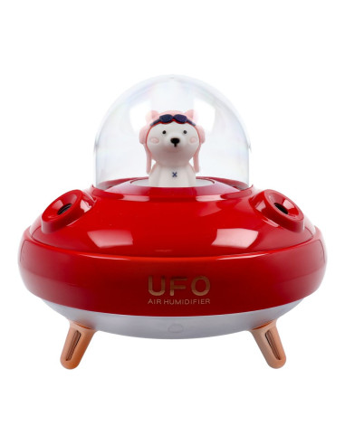 Humidificateur/diffuseur d'aromathérapie UFO rouge