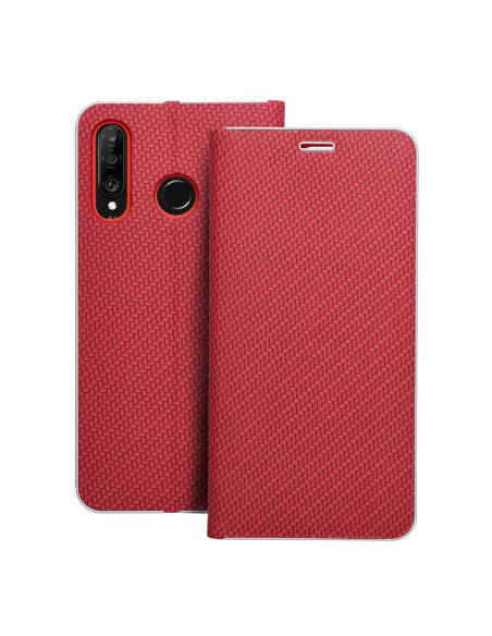Etui LUNA Carbon pour HUAWEI P30 Lite noir
