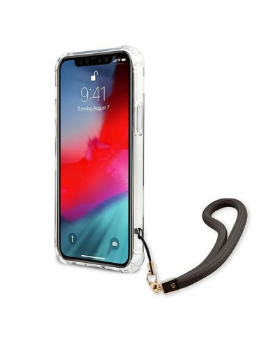 Véritable GUESS Case GUHCP12SKSMAGR pour iPhone 12 MINI (Marble Collection / gris)
