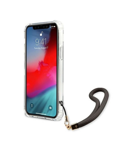 Véritable GUESS Case GUHCP12SKSMAGR pour iPhone 12 MINI (Marble Collection / gris)