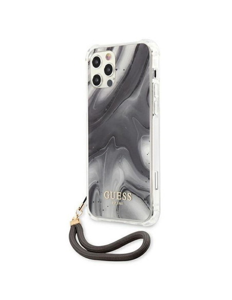 Coque ORIGINAL Hardcase GUESS GUHCP12LKSMAGR iPhone 12 PRO MAX marble cord grey