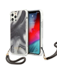 Coque ORIGINAL Hardcase GUESS GUHCP12LKSMAGR iPhone 12 PRO MAX marble cord grey 2