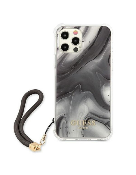 Coque ORIGINAL Hardcase GUESS GUHCP12LKSMAGR iPhone 12 PRO MAX marble cord grey
