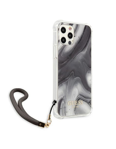 Coque ORIGINAL Hardcase GUESS GUHCP12LKSMAGR iPhone 12 PRO MAX marble cord grey