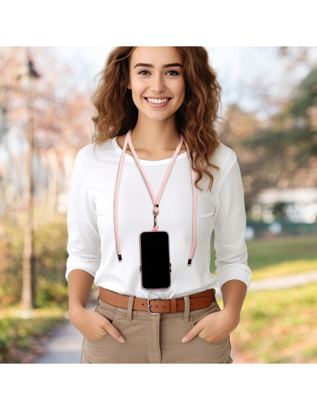 Pendentif téléphone SWING (8mm) avec longueur réglable / longueur du cordon 165cm (max 82.5cm en boucle) / pour épaule ou cou - 