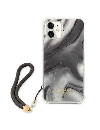 Coque ORIGINAL Hardcase GUESS GUHCN61KSMAGR iPhone 11 marble cord grey