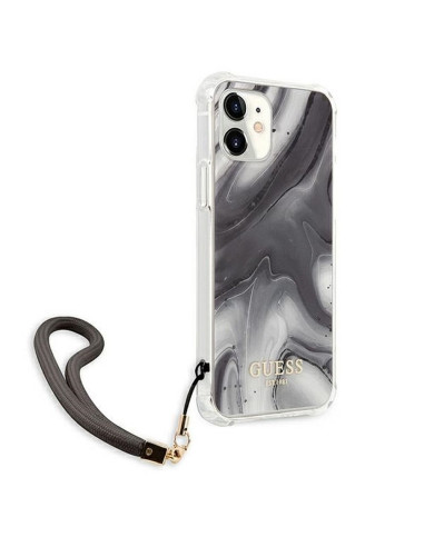 Coque ORIGINAL Hardcase GUESS GUHCN61KSMAGR iPhone 11 marble cord grey