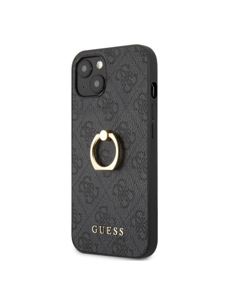 Etui d"origine GUESS Hardcase GUHCP13S4GMRGR pour iPhone 13 MINI gris + ring stand
