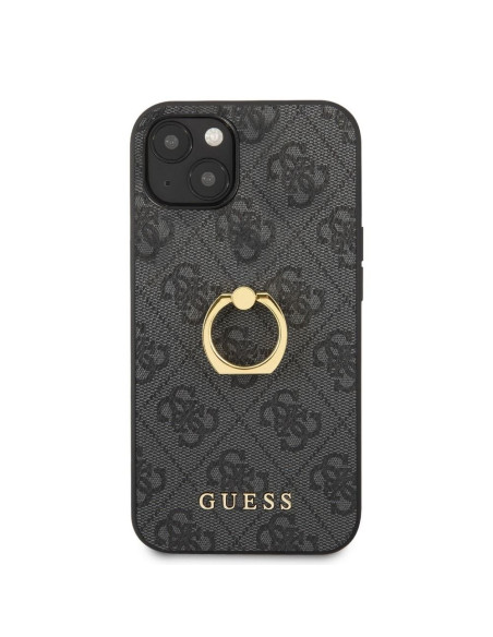Etui d"origine GUESS Hardcase GUHCP13S4GMRGR pour iPhone 13 MINI gris + ring stand