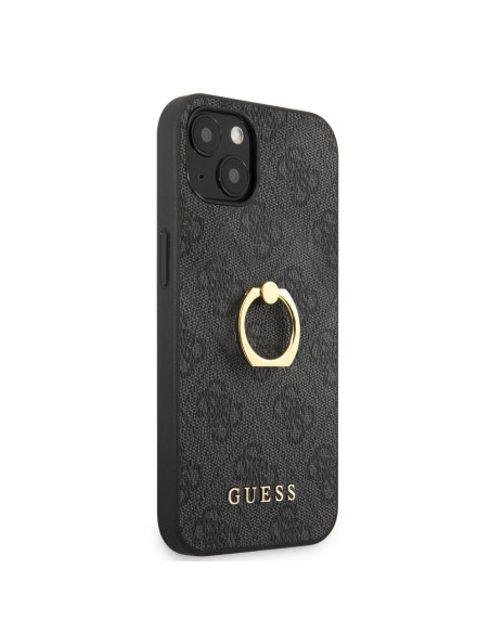 Etui d"origine GUESS Hardcase GUHCP13S4GMRGR pour iPhone 13 MINI gris + ring stand