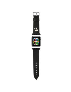Karl Lagerfeld SAFFIANO KH 38/40mm KLAWMOKHK Bracelet en silicone pour Apple Watch noir