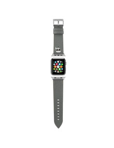 Karl Lagerfeld SAFFIANO KH 42/44mm KLAWLOKHG bracelet en silicone argenté pour Apple Watch