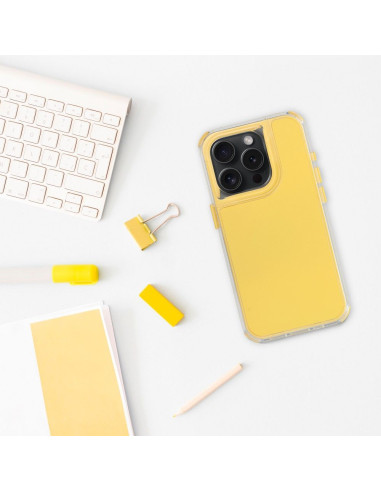 Coque MATRIX pour IPHONE 12 / 12 Pro jaune