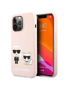 Véritable KARL LAGERFELD Case KLHMP13LSSKCI pour iPhone 13 PRO (Iconic Karl and Choupette + MAG / light pink) 2