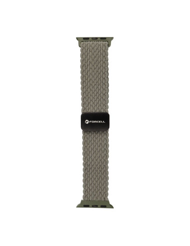 FORCELL F-DESIGN FA02 nylon magnetic strap for APPLE Watch 42 / 44 / 45 / 49 mm olive green