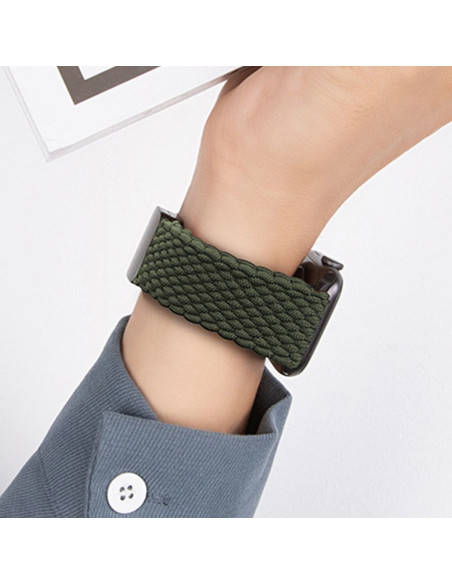 FORCELL F-DESIGN FA02 nylon magnetic strap for APPLE Watch 38 / 40 / 41 mm dark olive green