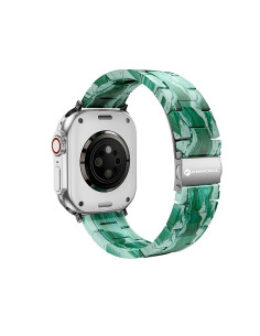 FORCELL F-DESIGN FA04 marble textured resin strap for APPLE Watch 42 / 44 / 45 / 49 mm green