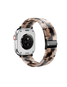FORCELL F-DESIGN FA04 marble textured resin strap for APPLE Watch 42 / 44 / 45 / 49 mm brown