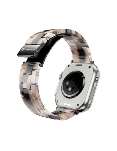 FORCELL F-DESIGN FA04 marble textured resin strap for APPLE Watch 38 / 40 / 41 mm brown