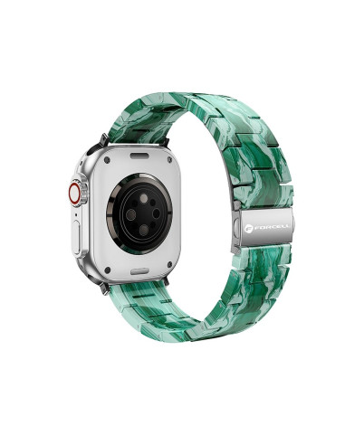 FORCELL F-DESIGN FA04 marble textured resin strap for APPLE Watch 38 / 40 / 41 mm green
