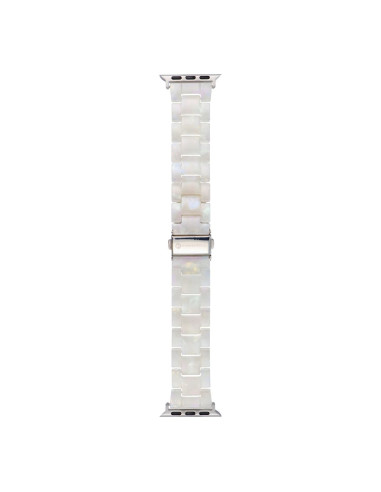 FORCELL F-DESIGN FA04 marble textured resin strap for APPLE Watch 38 / 40 / 41 mm white