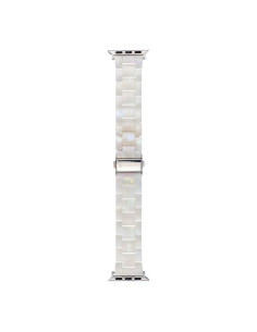 FORCELL F-DESIGN FA04 marble textured resin strap for APPLE Watch 42 / 44 / 45 / 49 mm white 2