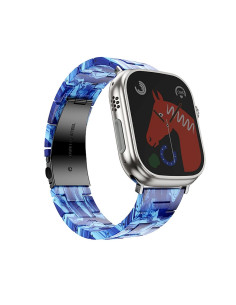 FORCELL F-DESIGN FA04 marble textured resin strap for APPLE Watch 38 / 40 / 41 mm blue 2