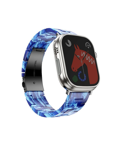 FORCELL F-DESIGN FA04 marble textured resin strap for APPLE Watch 38 / 40 / 41 mm blue