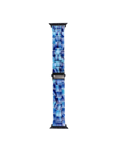 FORCELL F-DESIGN FA04 marble textured resin strap for APPLE Watch 38 / 40 / 41 mm blue