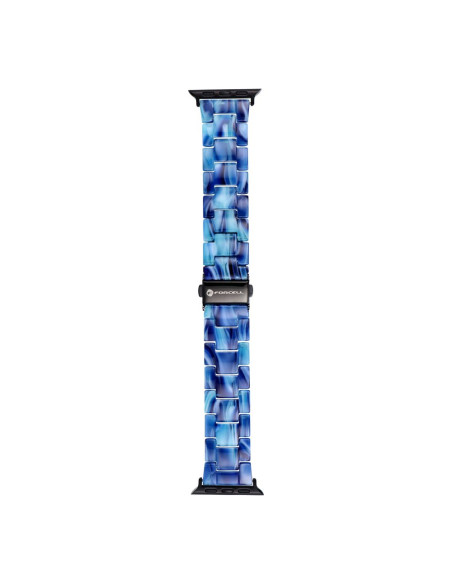 FORCELL F-DESIGN FA04 marble textured resin strap for APPLE Watch 38 / 40 / 41 mm blue