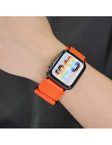 FORCELL F-DESIGN FA05 nylon strap for APPLE Watch 38 / 40 / 41 mm orange