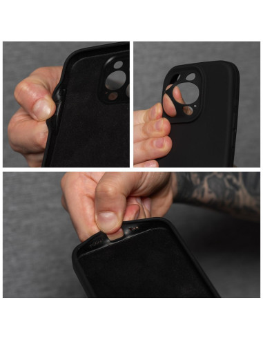 Coque SILICONE 2mm pour IPHONE 15 Pro Max noir