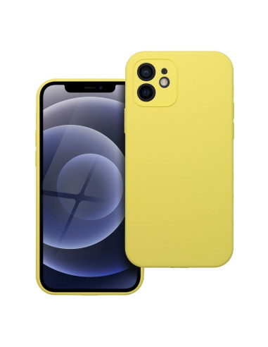 Coque SILICONE 2mm pour IPHONE 12 jaune