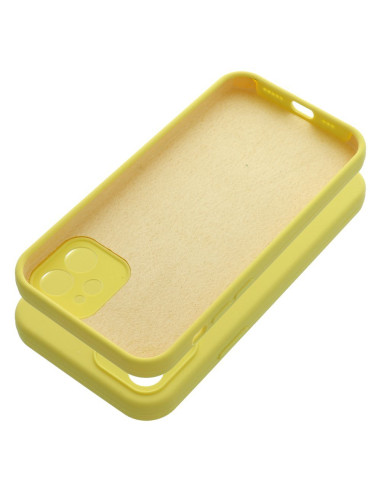 Coque SILICONE 2mm pour IPHONE 12 jaune