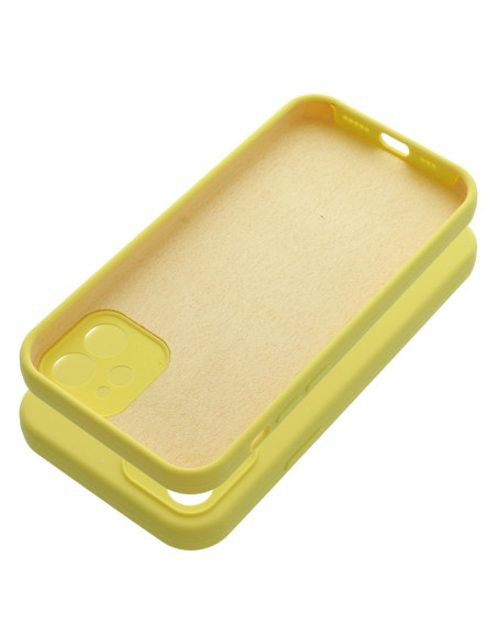 Coque SILICONE 2mm pour IPHONE 12 jaune