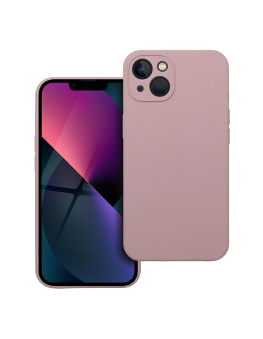 Coque en SILICONE 2mm pour IPHONE 13 rose poudré