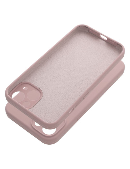 Coque en SILICONE 2mm pour IPHONE 13 rose poudré