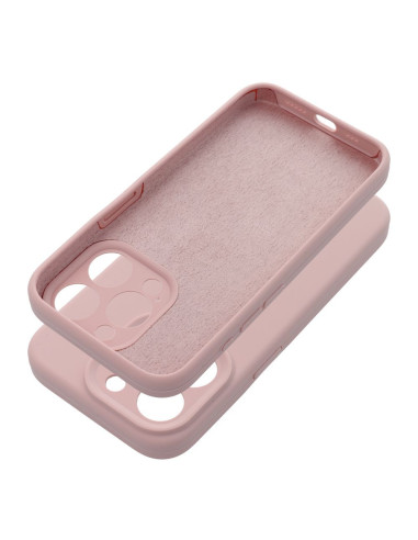 Coque en SILICONE 2mm pour IPHONE 14 rose poudré