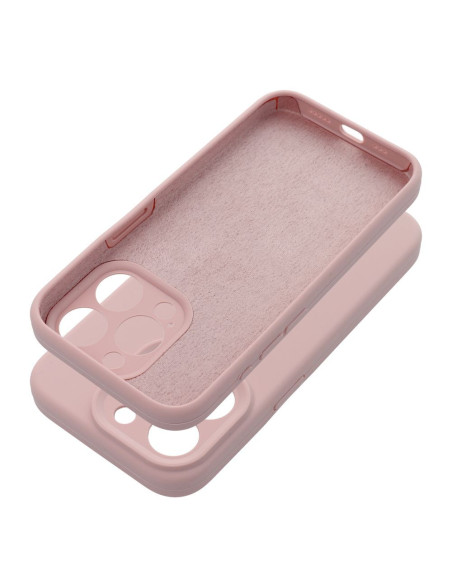Coque en SILICONE 2mm pour IPHONE 14 rose poudré