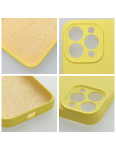 Coque en SILICONE 2mm pour IPHONE 14 jaune