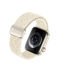FORCELL F-DESIGN FA02 nylon magnetic strap for APPLE Watch 42 / 44 / 45 / 49 mm purple gold 2