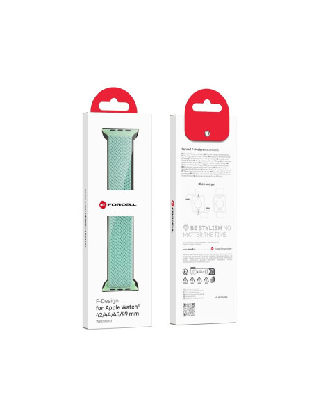 FORCELL F-DESIGN FA02 nylon magnetic strap for APPLE Watch 42 / 44 / 45 / 49 mm pistachio