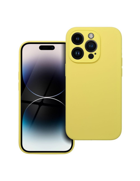 Coque SILICONE 2mm pour IPHONE 14 Pro jaune