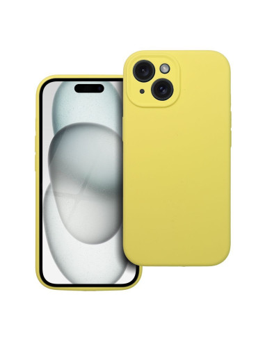 Coque SILICONE 2mm pour IPHONE 15 jaune