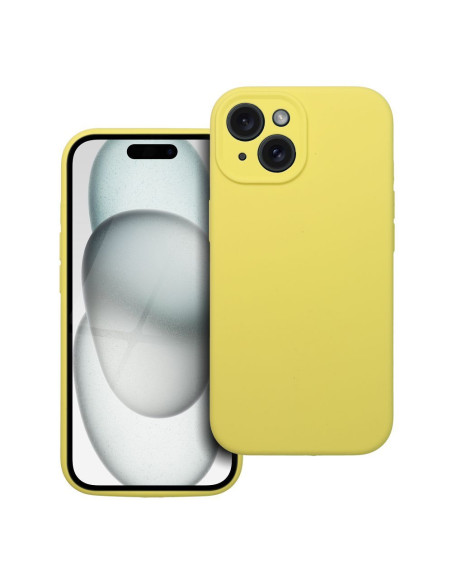 Coque SILICONE 2mm pour IPHONE 15 jaune