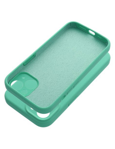 Coque en SILICONE 2mm pour IPHONE 15 menthe 2