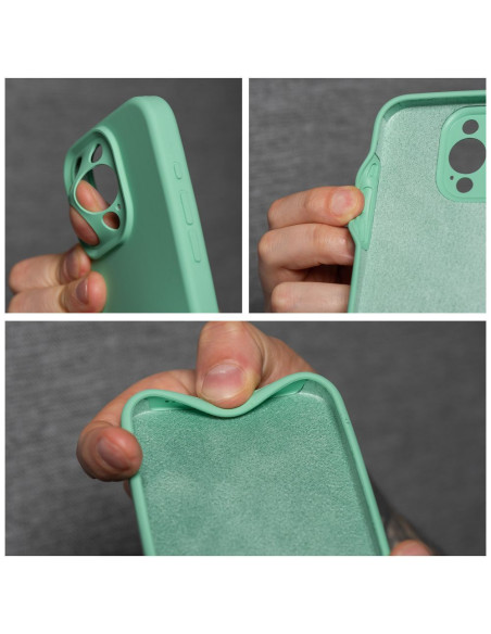 Coque en SILICONE 2mm pour IPHONE 15 menthe