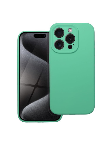 Coque SILICONE 2mm pour IPHONE 15 Pro menthe