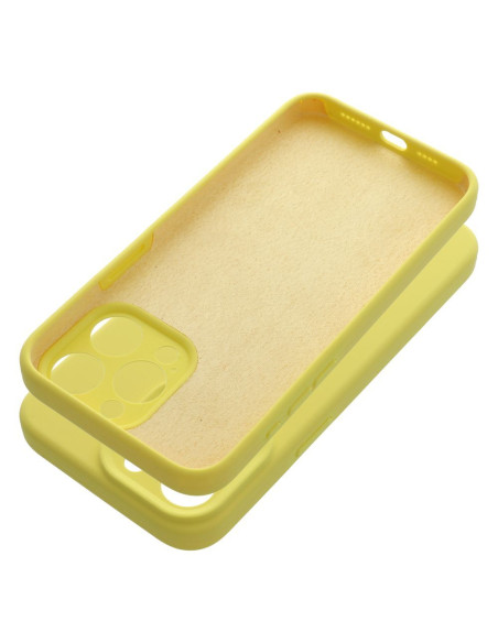 Coque SILICONE 2mm pour IPHONE 15 Pro Max jaune